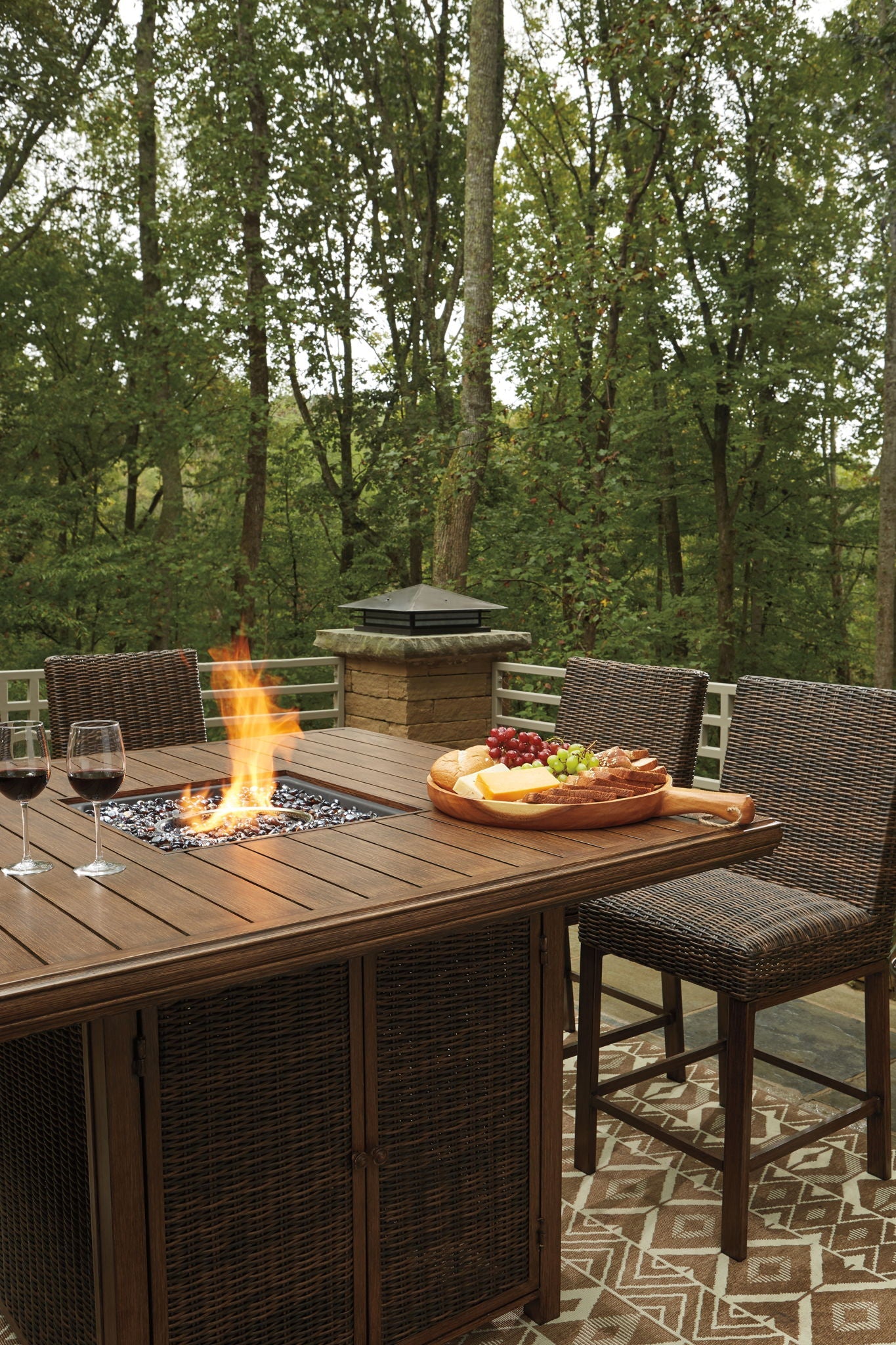 Paradise Trail - Outdoor Fire Pit Table Set - Stylish Home Furniture
