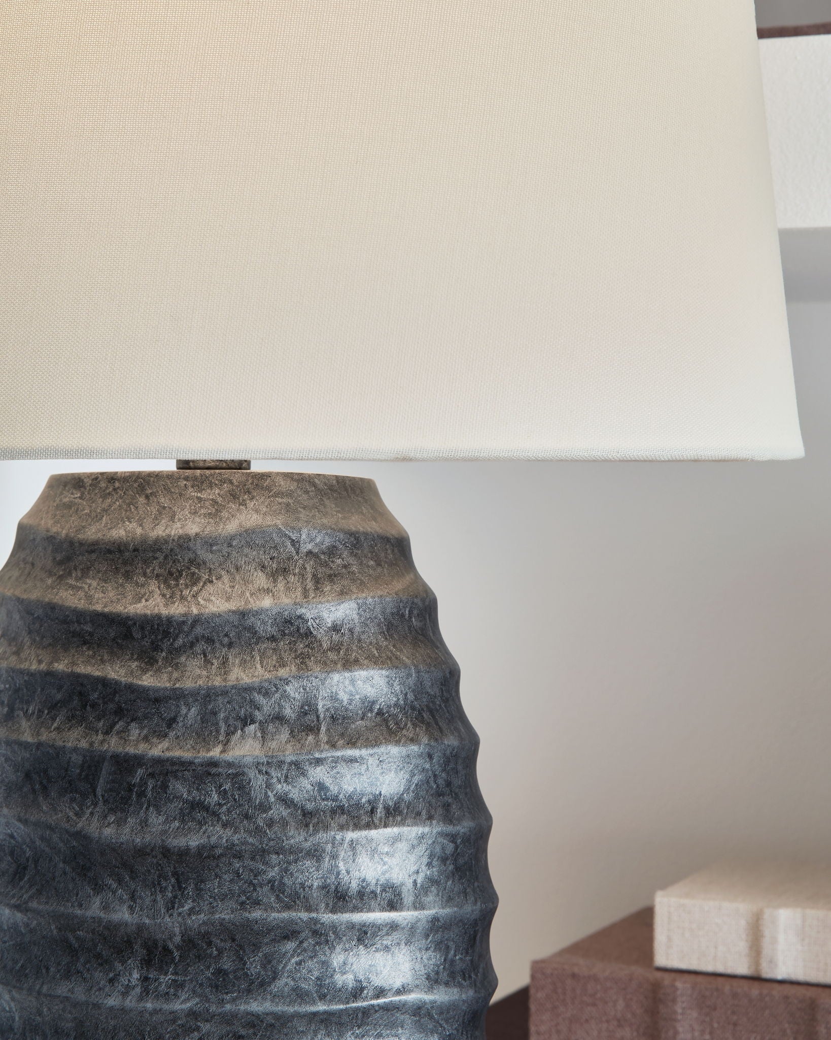 Caronick - Poly Table Lamp (Set of 2) - Antique Silver Finish - Stylish Home Furniture