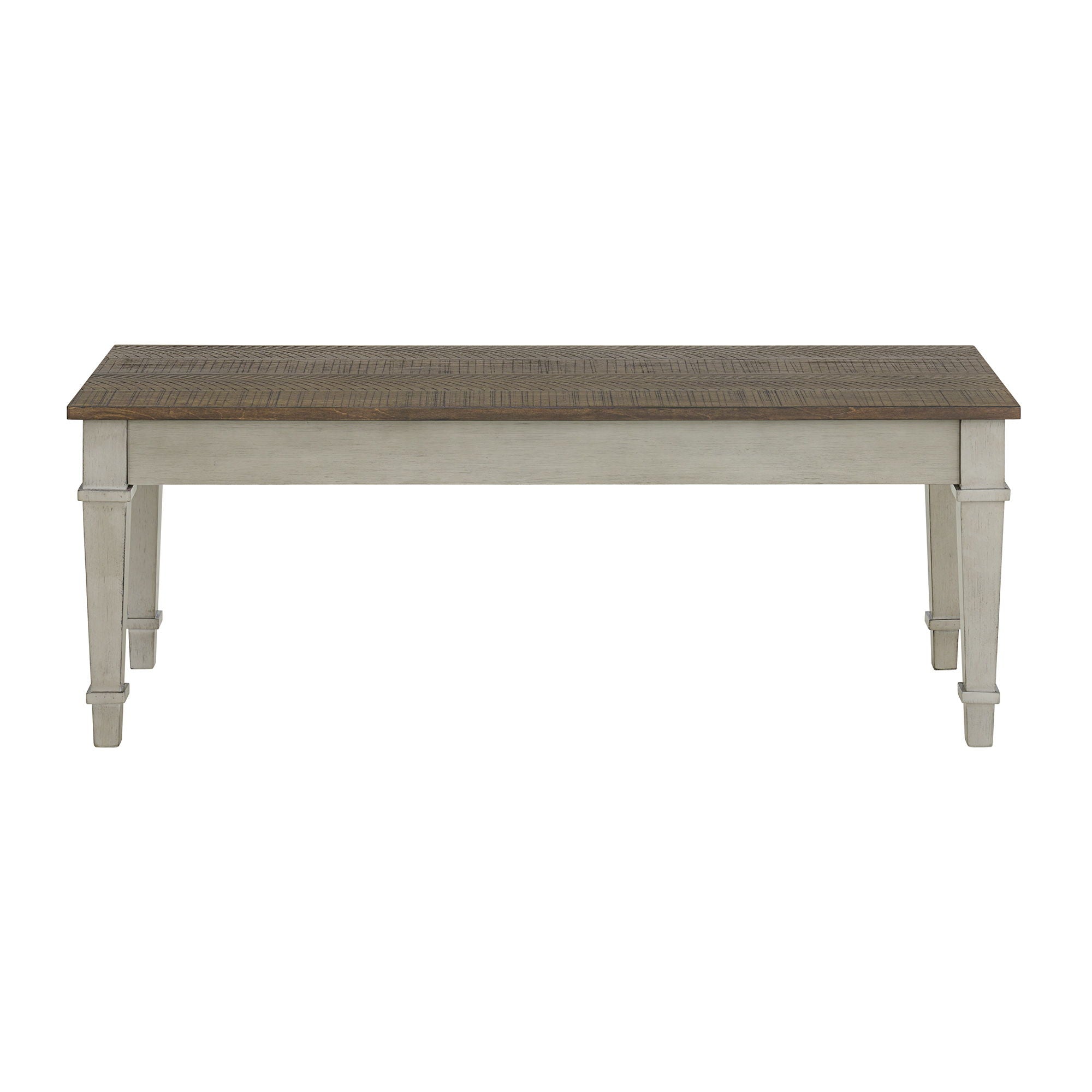 Farmington - Storage Dining Bench - Medium Brown And Washed Stone - Stylish Home Furniture