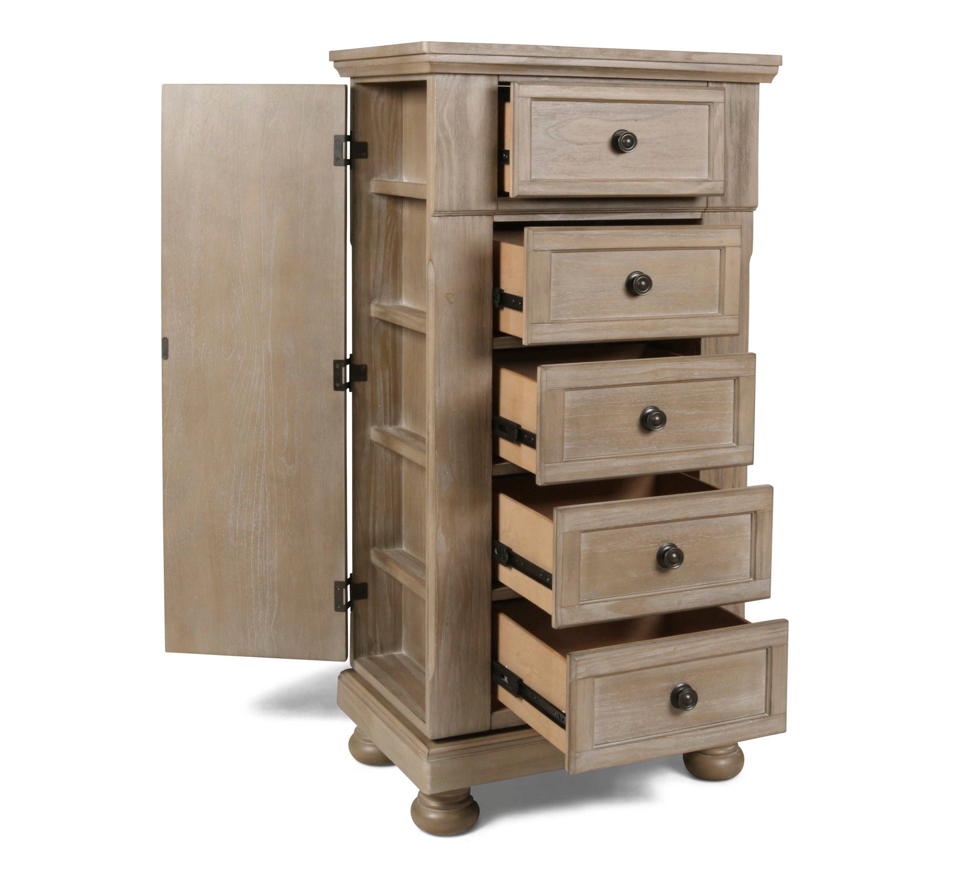 Allegra - Swivel Chest - Pewter - Stylish Home Furniture