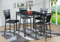 D680 - 5 Piece Dining Room Set (Counter Height Table, 4 Chairs) - Black - Stylish Home Furniture