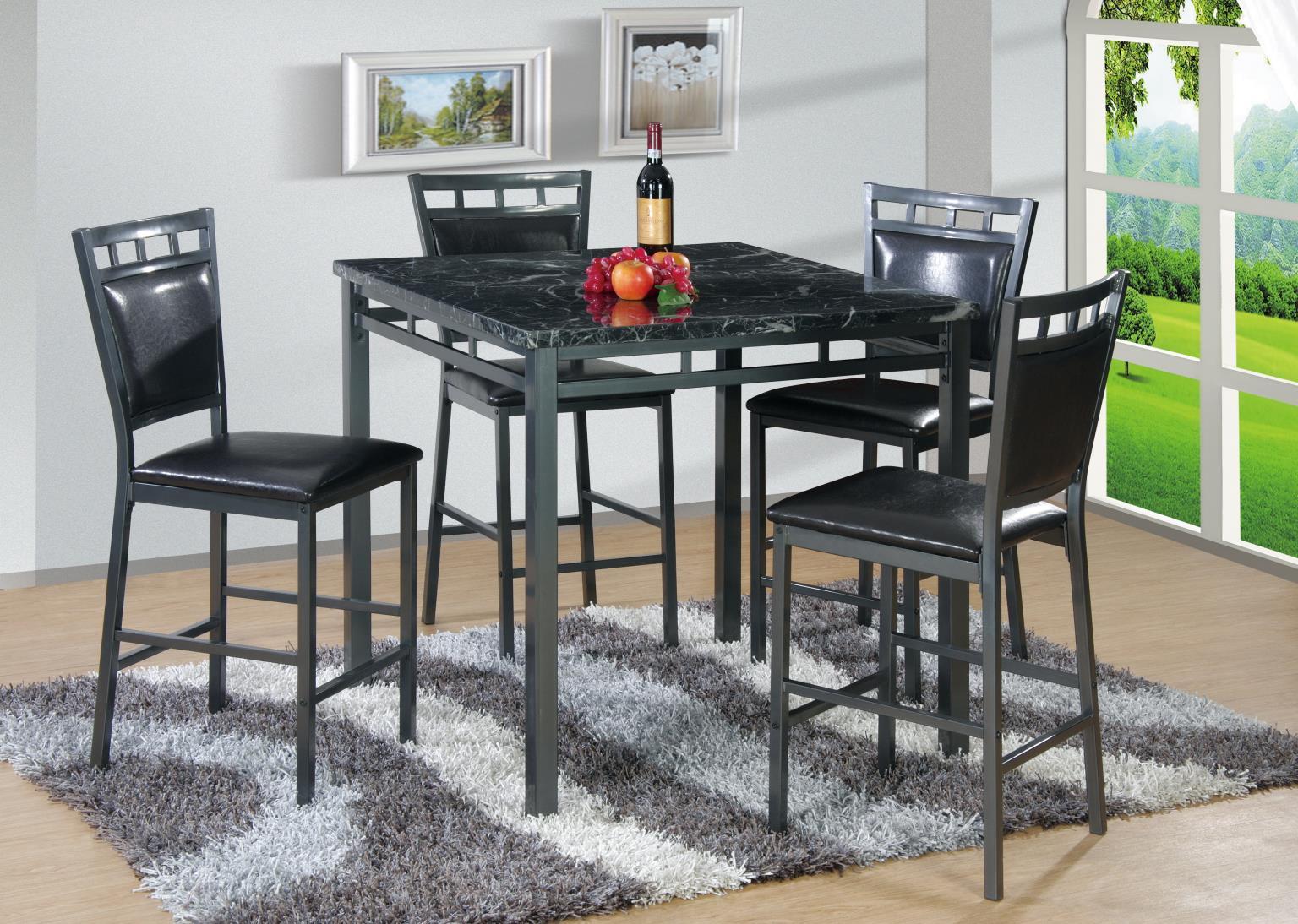 D680 - Counter Height Chair (Set of 4) - Black - Stylish Home Furniture