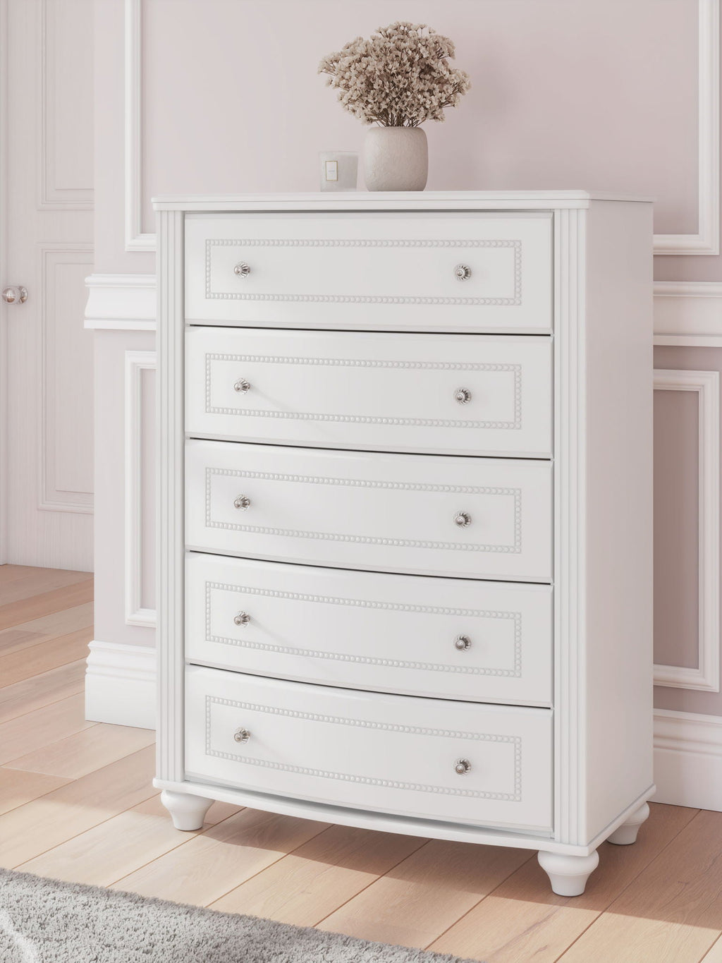 Kozlani - Five Drawer Chest - White - Stylish Home Furniture