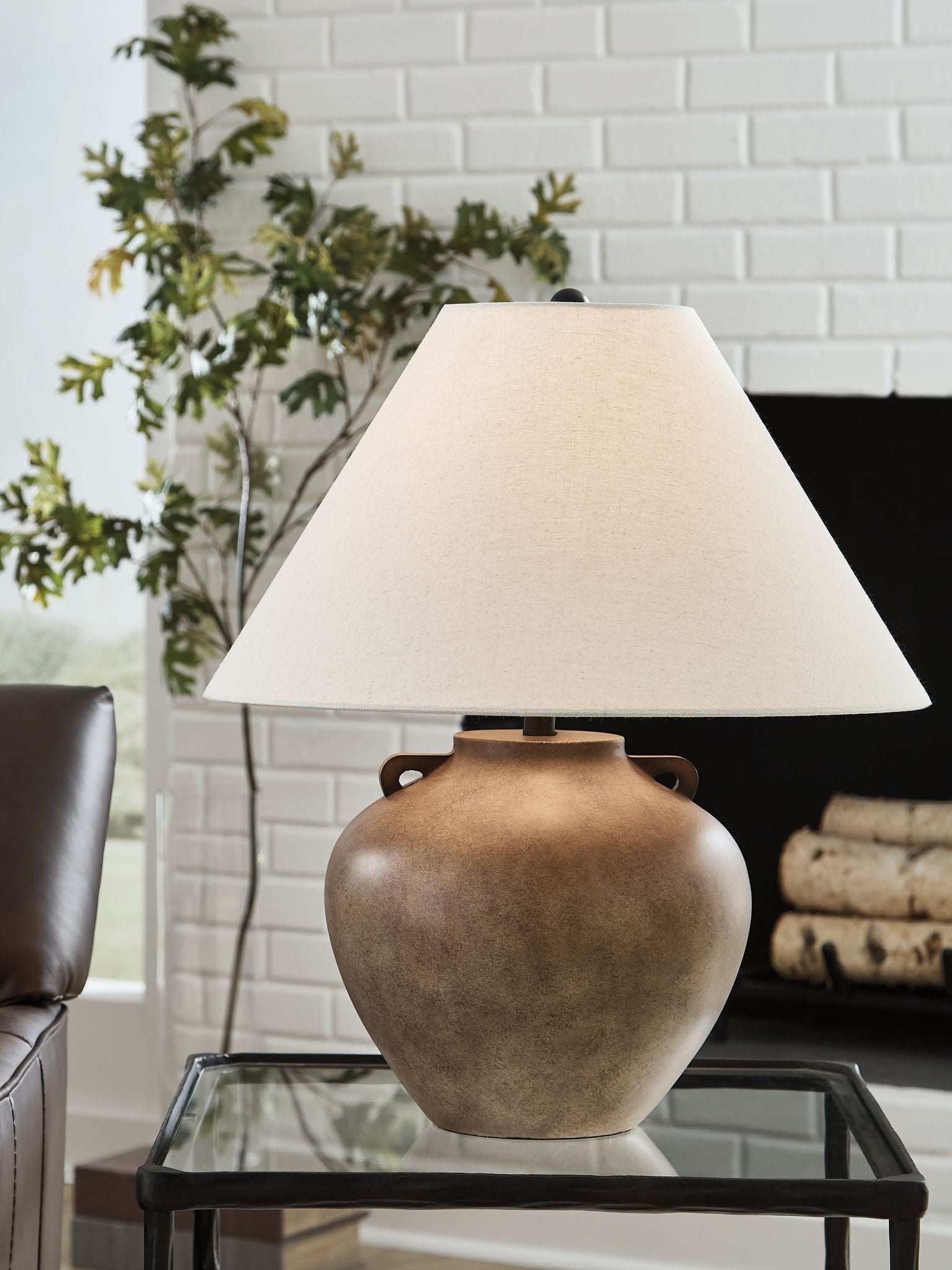 Ferrilby - Poly Table Lamp - Antique Beige - Stylish Home Furniture