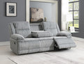 U113 - Corduroy Motion Sofa With Dropdown - Gray - Stylish Home Furniture
