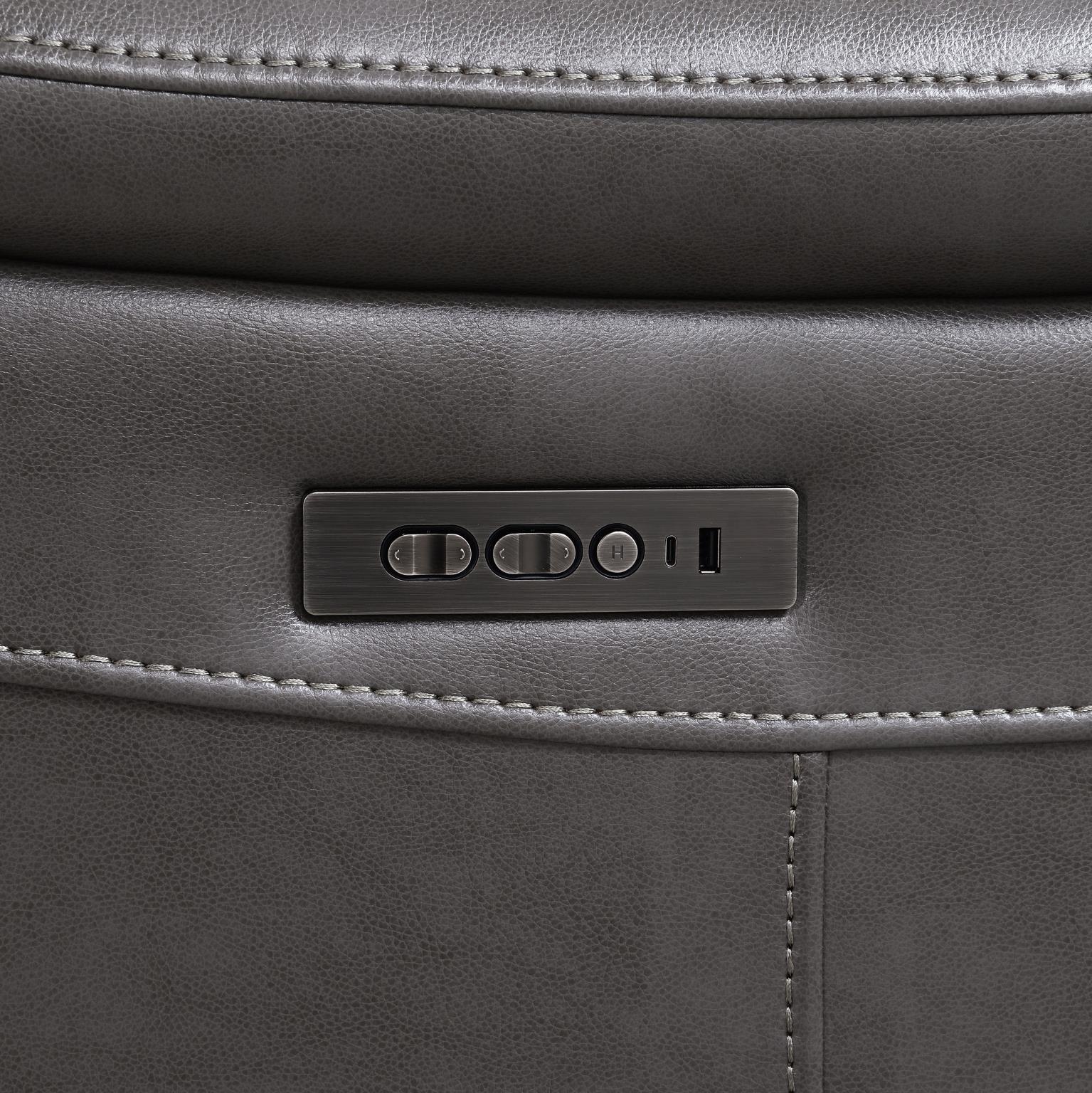 U108 - Reclining Loveseat (Gel Faux Leather) - Gray