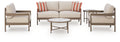 Bluff Trail - Loveseat, Lounge Chairs, Tables Set (Set of 5) - Beige - Stylish Home Furniture