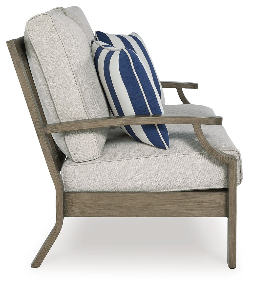 Rainier Ranch - Loveseat With Cushion - Brown / Beige - Stylish Home Furniture
