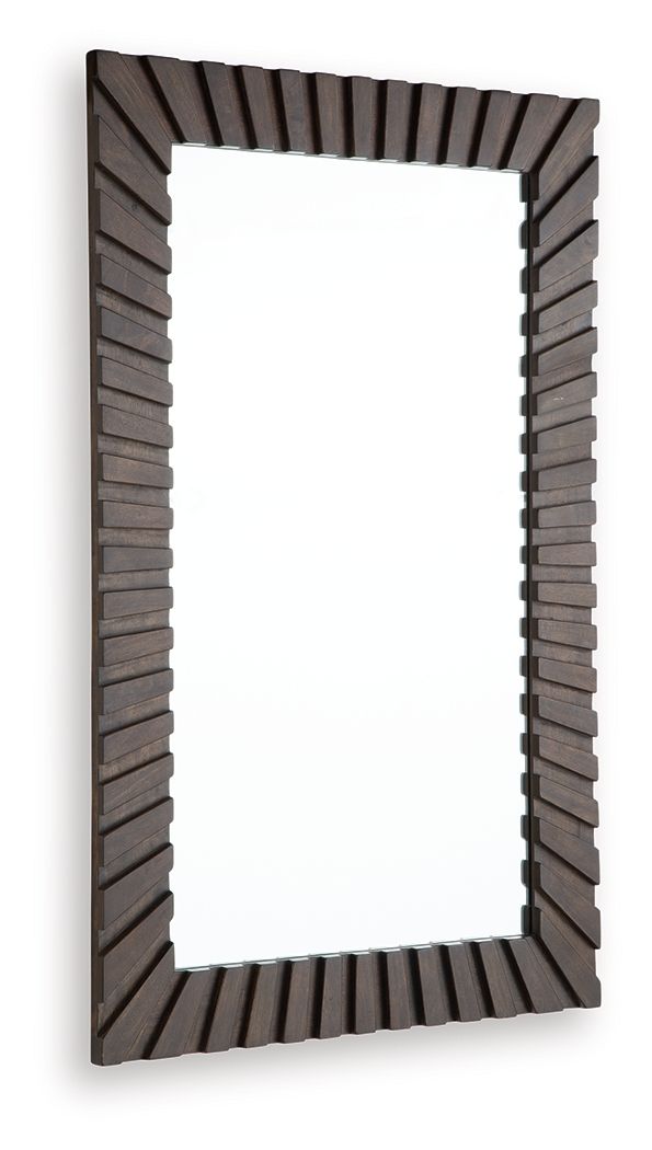 Advin - Accent Mirror - Dark Brown - Stylish Home Furniture