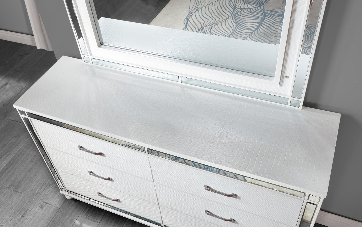 B224 - Dresser - White Gloss - Stylish Home Furniture