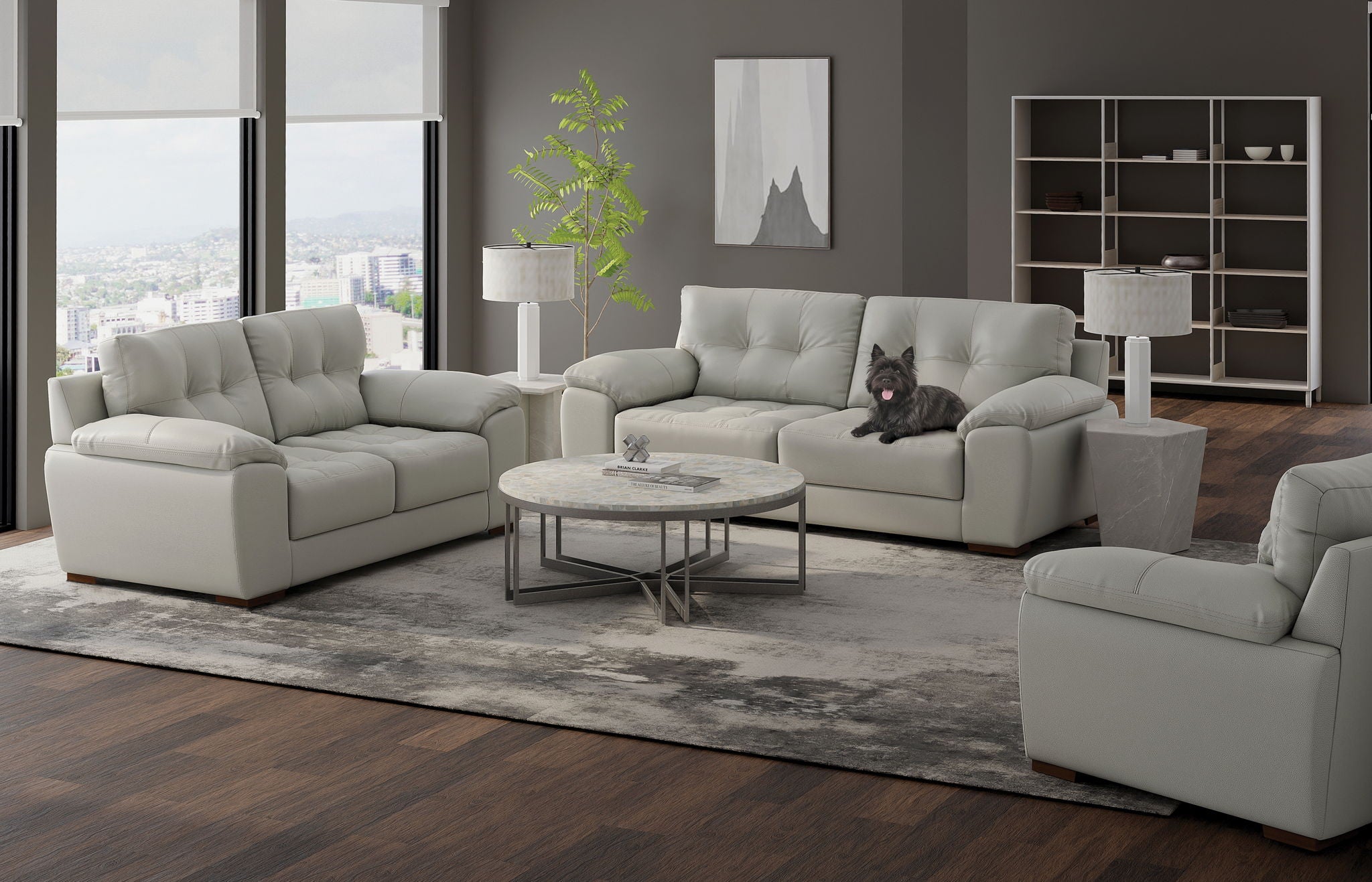 Finn - Loveseat - Pebble - Stylish Home Furniture