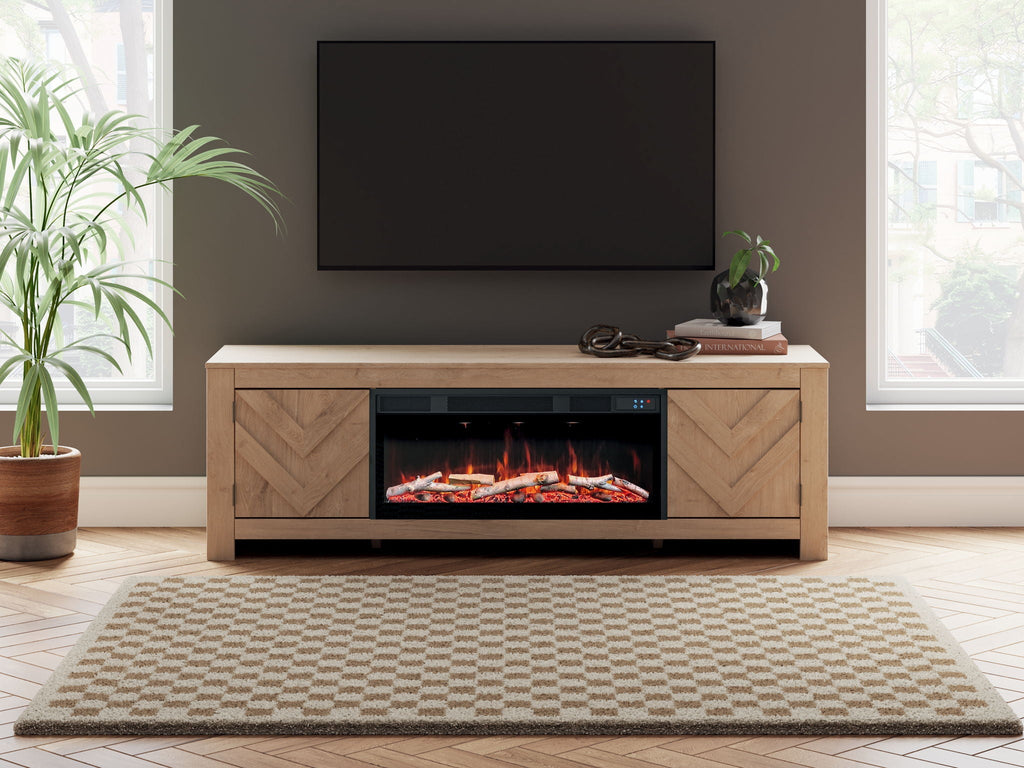 Cayboni - LG TV Stand With Fireplace Option - Stylish Home Furniture