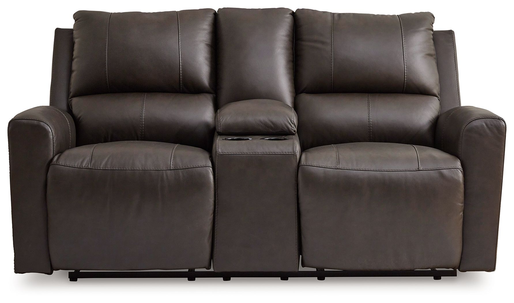 Boxmere - Dbl Power Reclining Loveseat with Console - Storm - Stylish Home Furniture