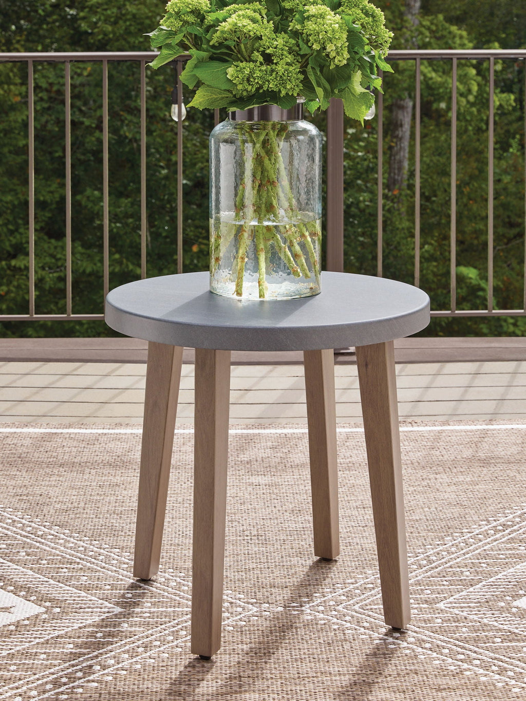 Harmony Headlands - Round End Table - Natural / Gray - Stylish Home Furniture