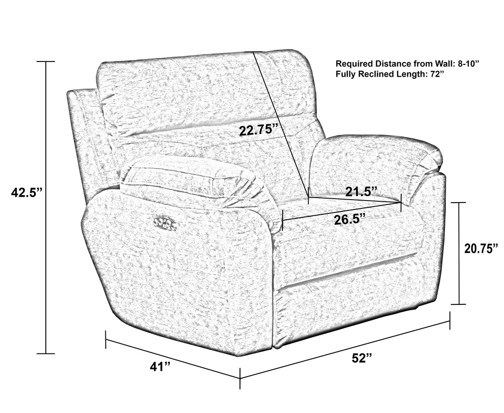Sedona - Power Headrest Lay Flat Recliner - Stylish Home Furniture