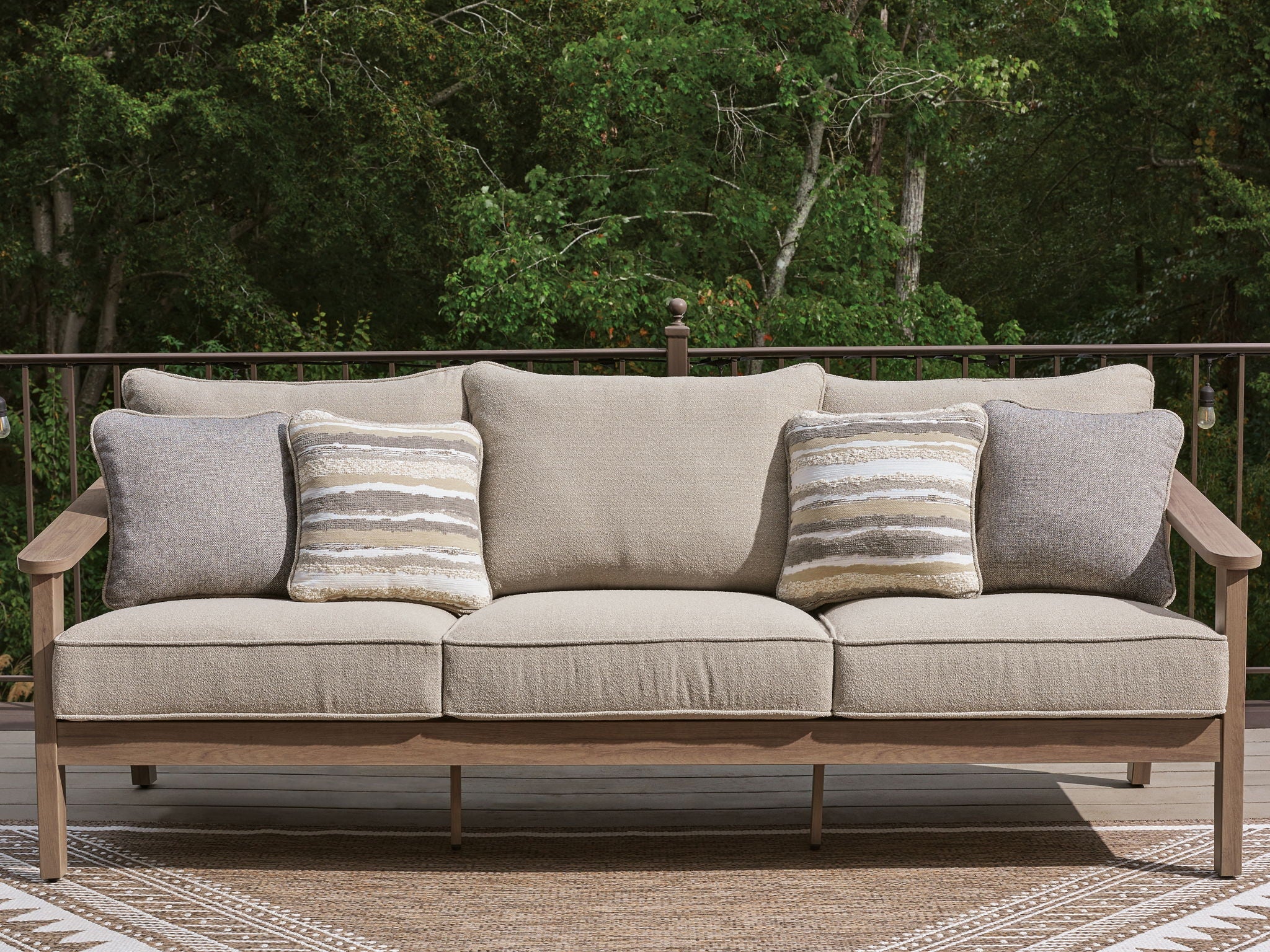 Harmony Headlands - Sofa With Cushion - Natural / Gray - Stylish Home Furniture