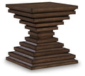 Hannodream - Square End Table - Warm Brown - Stylish Home Furniture