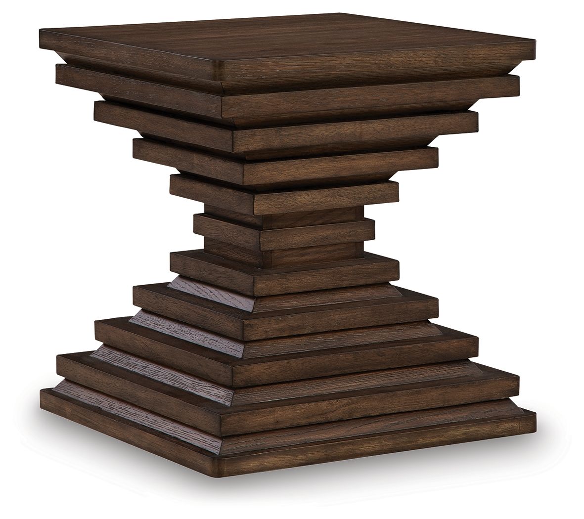 Hannodream - Square End Table - Warm Brown - Stylish Home Furniture