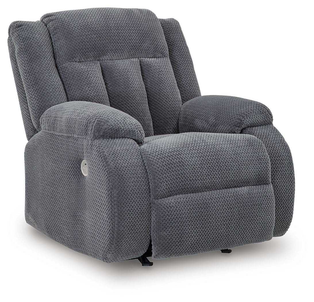 Observation - Power Rocker Recliner - Steel - Stylish Home Furniture