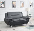 U485 - Loveseat - Gray / Black - Stylish Home Furniture