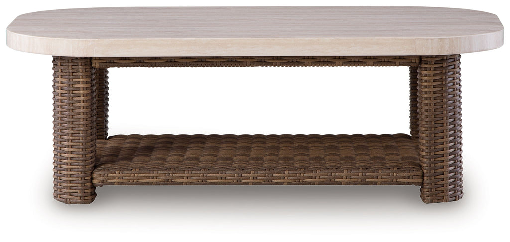Dolan Creek - Rectangular Cocktail Table - Beige / Brown - Stylish Home Furniture