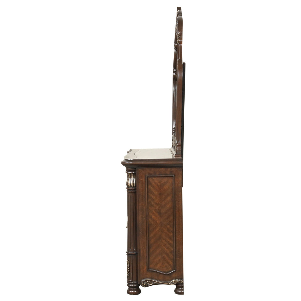 Bella Notte - Dresser Mirror - Mahogany Brown - Stylish Home Furniture