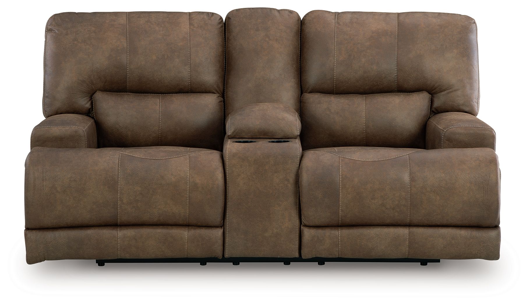 Beckley Place - Power Reclining Loveseat With Console / Adjustable Headrest - Earth - Stylish Home Furniture
