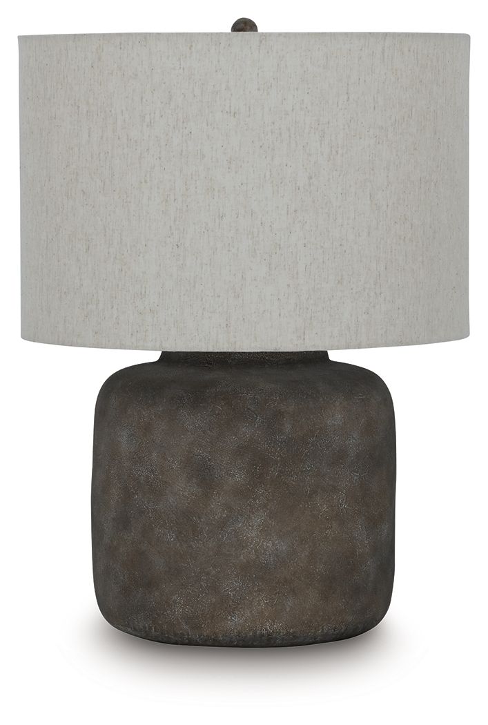 Zandophen - Metal Table Lamp - Antique Gray - Stylish Home Furniture