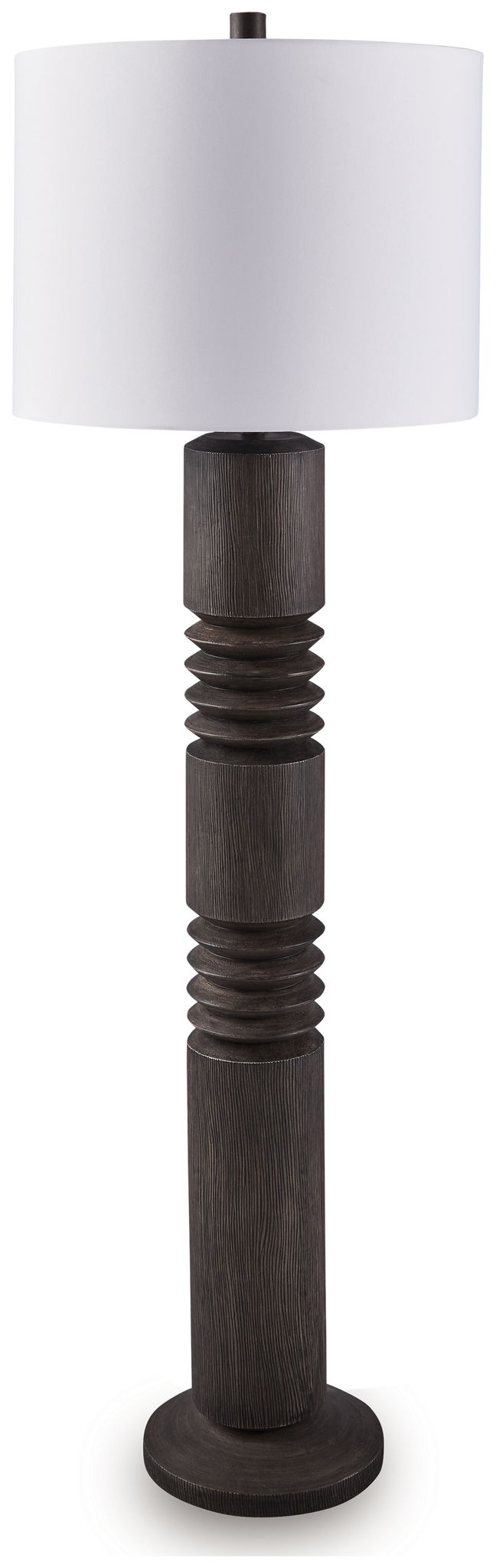 Fainwell - Poly Floor Lamp - Distressed Black - Stylish Home Furniture