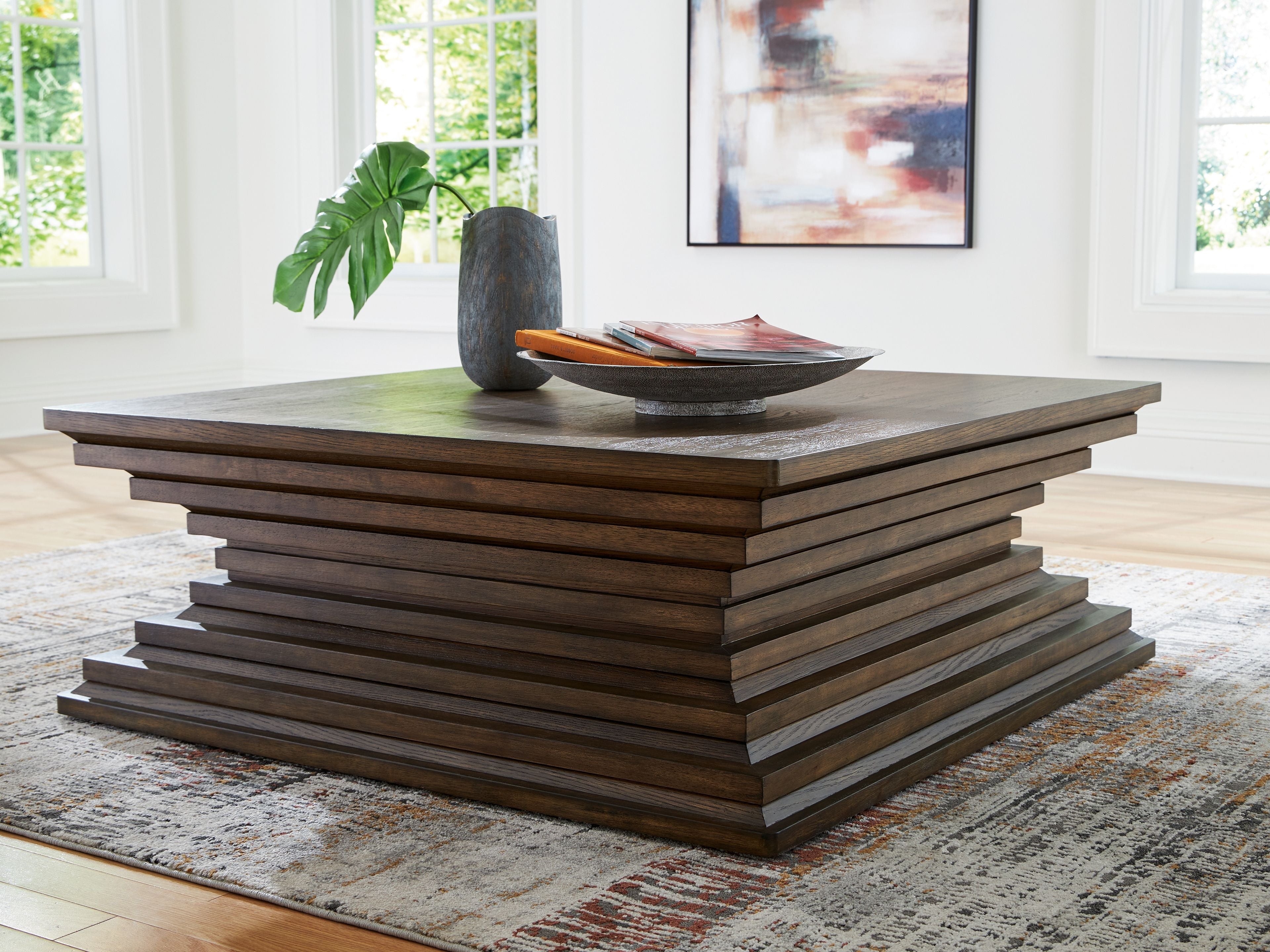 Hannodream - Square Cocktail Table - Warm Brown - Stylish Home Furniture