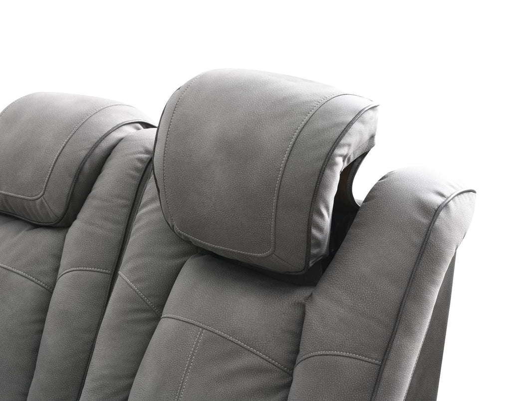 U77 - Power Reclining With Power Headrest, Storage Arms / USB And Wireless Charger Loveseat - Slate