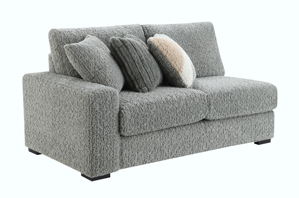 U282 - 6 Piece Setional With Right Chaise (1 LAF + 1 Wedge + 2 Armless Chair + 1 Console + 1 RAF Chaise) - Gray - Stylish Home Furniture