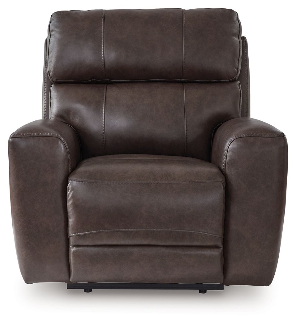 Crossplex - Power Recliner / Adjustable Headrest - Smoke - Stylish Home Furniture
