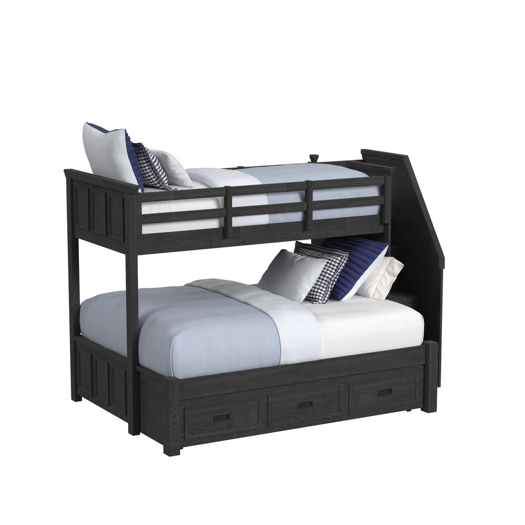 Hampton Kids - Bunk With Staircase And Trundle Bedroom Set - Stylish Home Furniture