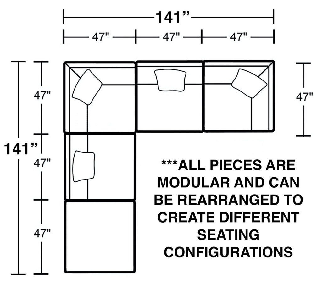Posh - Modular Sectional And Ottoman - Stylish Home Furniture
