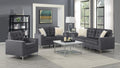 U433 - Velvet Loveseat - Dark Gray