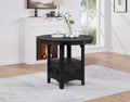 D151 - Counter Height Extension Table Wire Brush - Black - Stylish Home Furniture