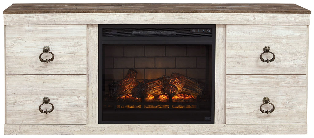 Willowton - Entertainment Center With Fireplace Option - Stylish Home Furniture