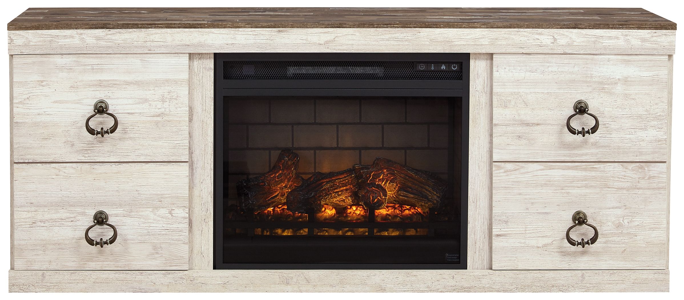 Willowton - Entertainment Center With Fireplace Option - Stylish Home Furniture
