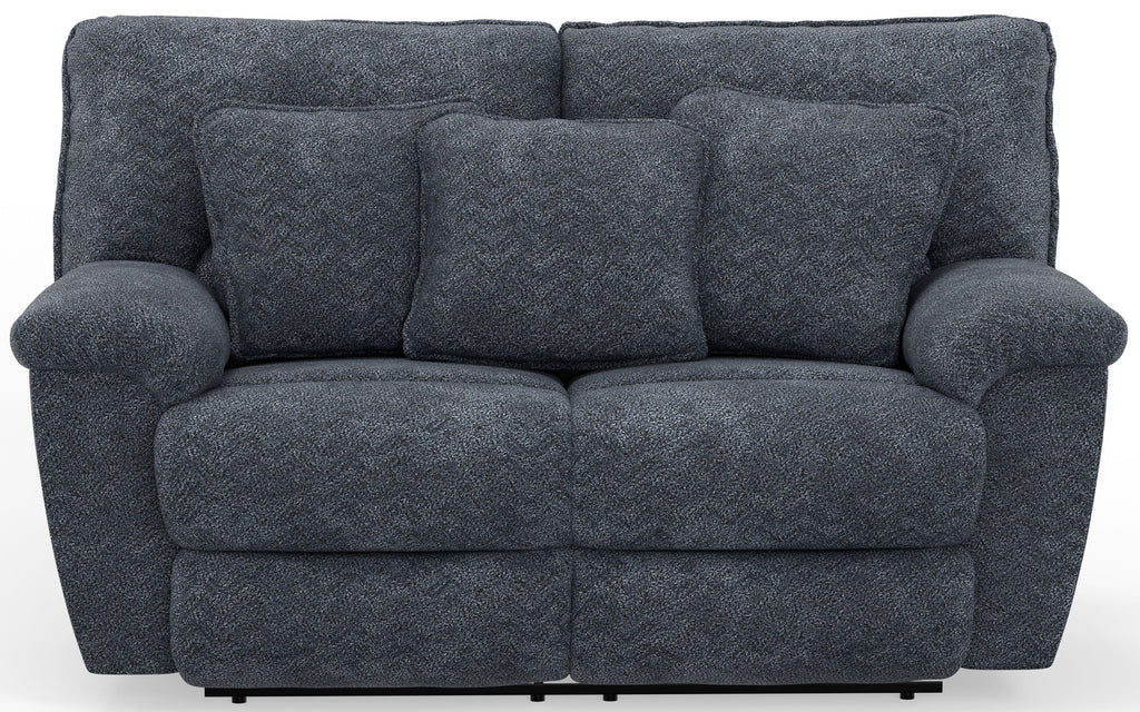 Paxon - Deep Seat Power Reclining Loveseat With Power Adjustable Headrest - Smoke - Stylish Home Furniture