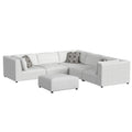 Zandara - 5 Piece Modular Set Sectional With Ottoman - Beige - Stylish Home Furniture
