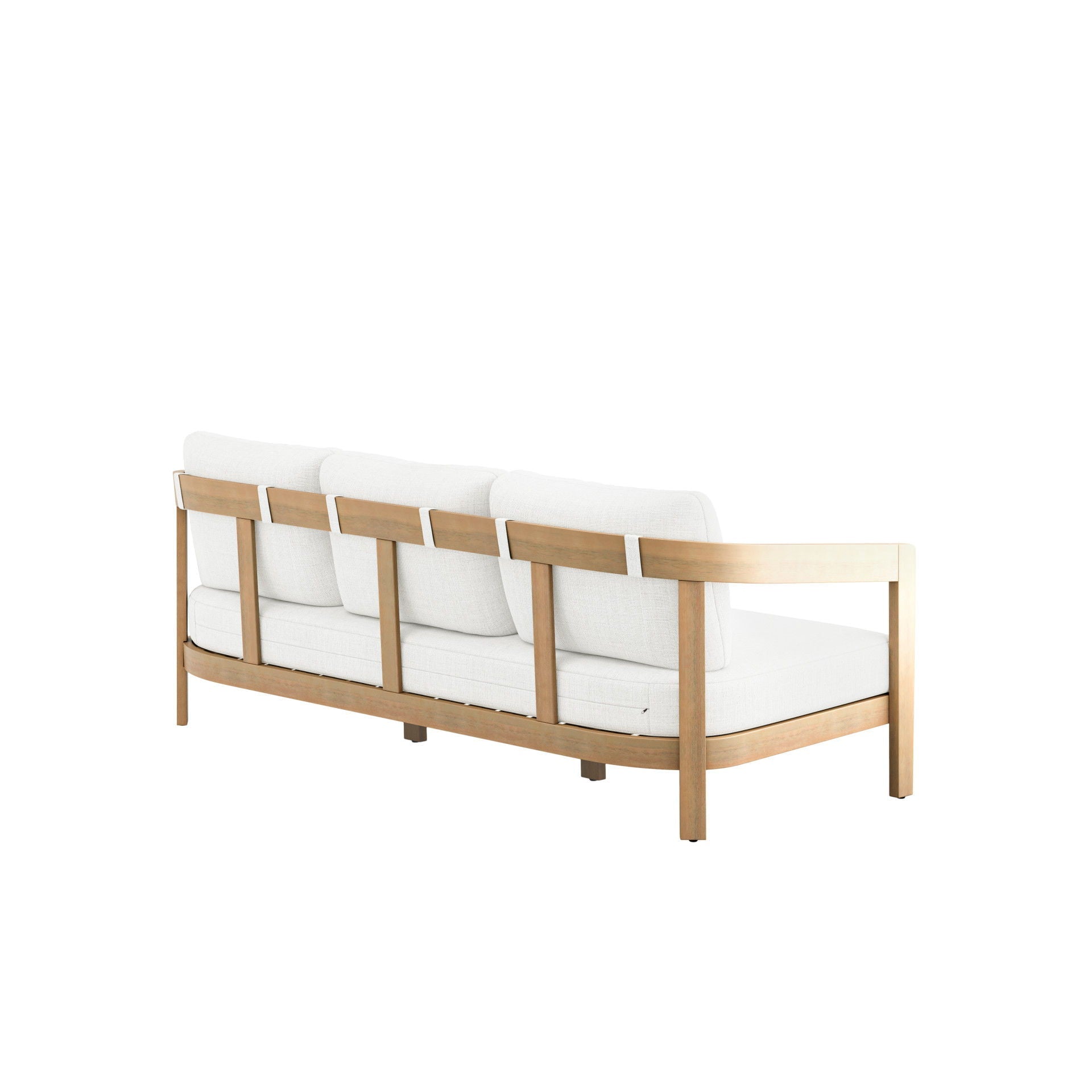 Wesley - Patio Sofa With Cushions - White - Stylish Home Furniture