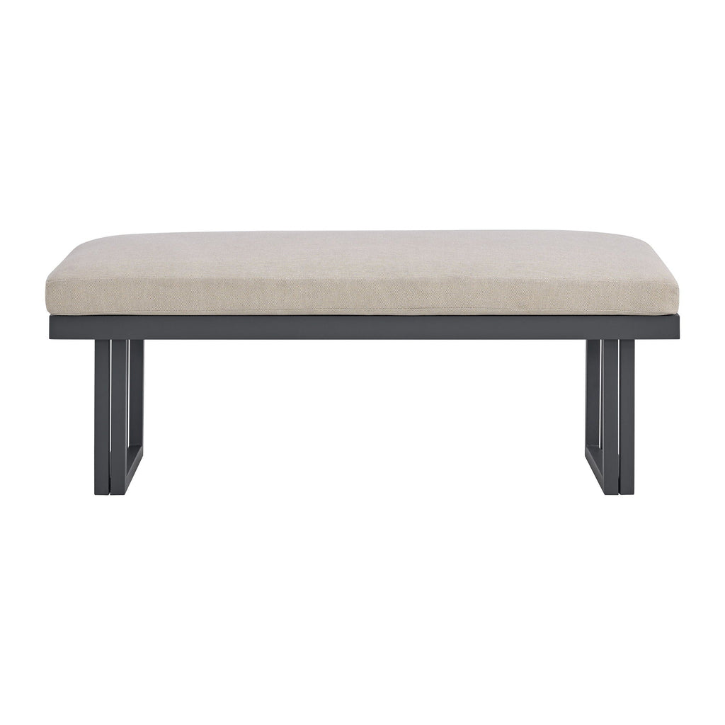 Playa - Dining Bench - Dark Gray / Beige - Stylish Home Furniture