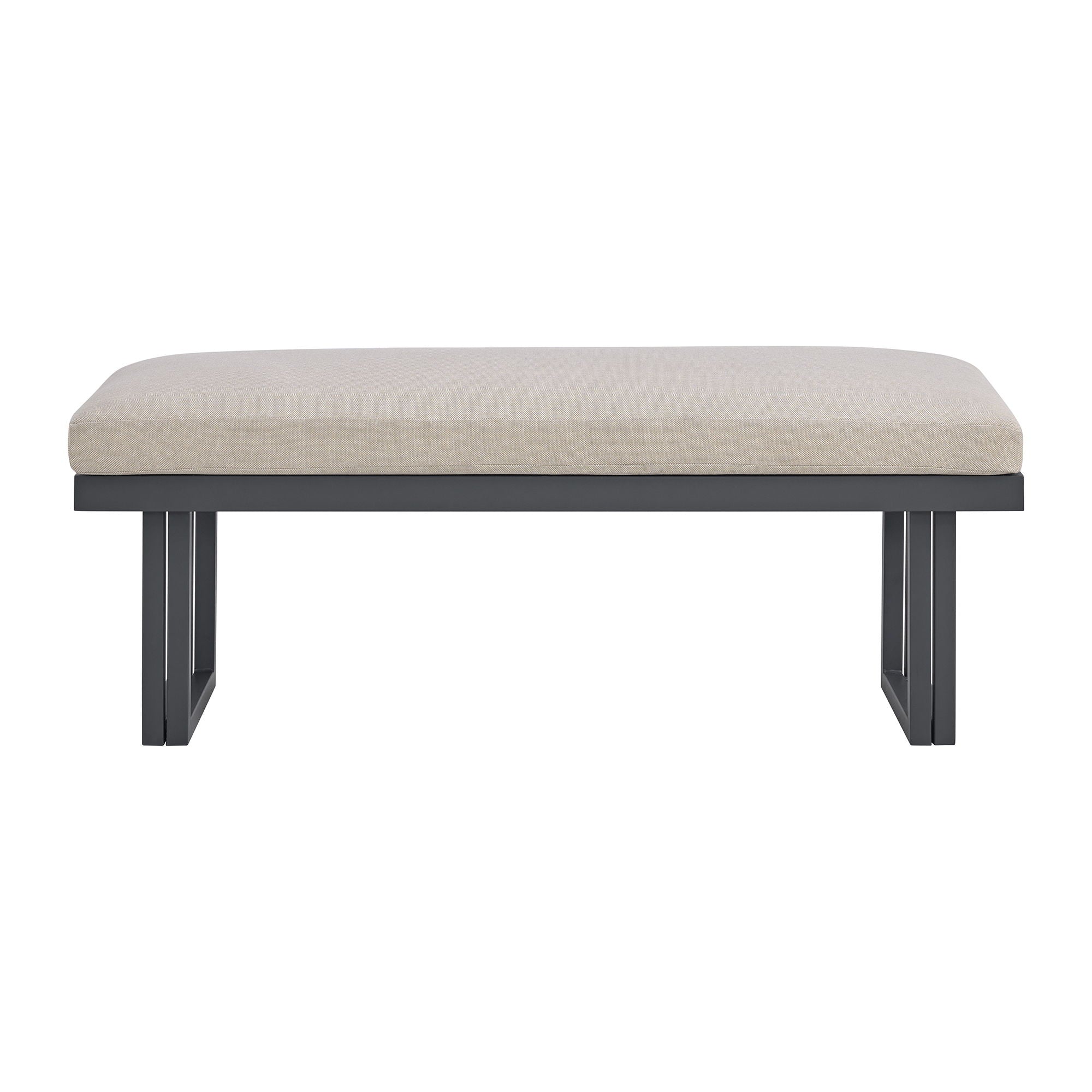 Playa - Dining Bench - Dark Gray / Beige - Stylish Home Furniture