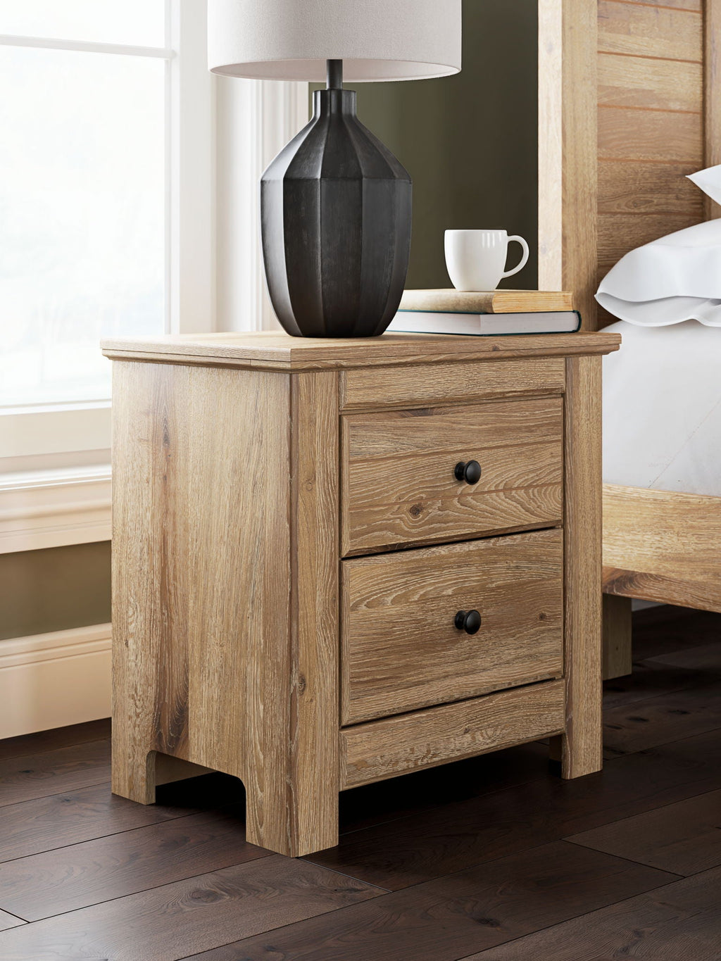 Makidern - Two Drawer Night Stand - Stylish Home Furniture