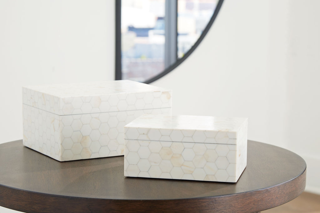 Aldenburg - Box Set (Set of 2) - Cream - Stylish Home Furniture