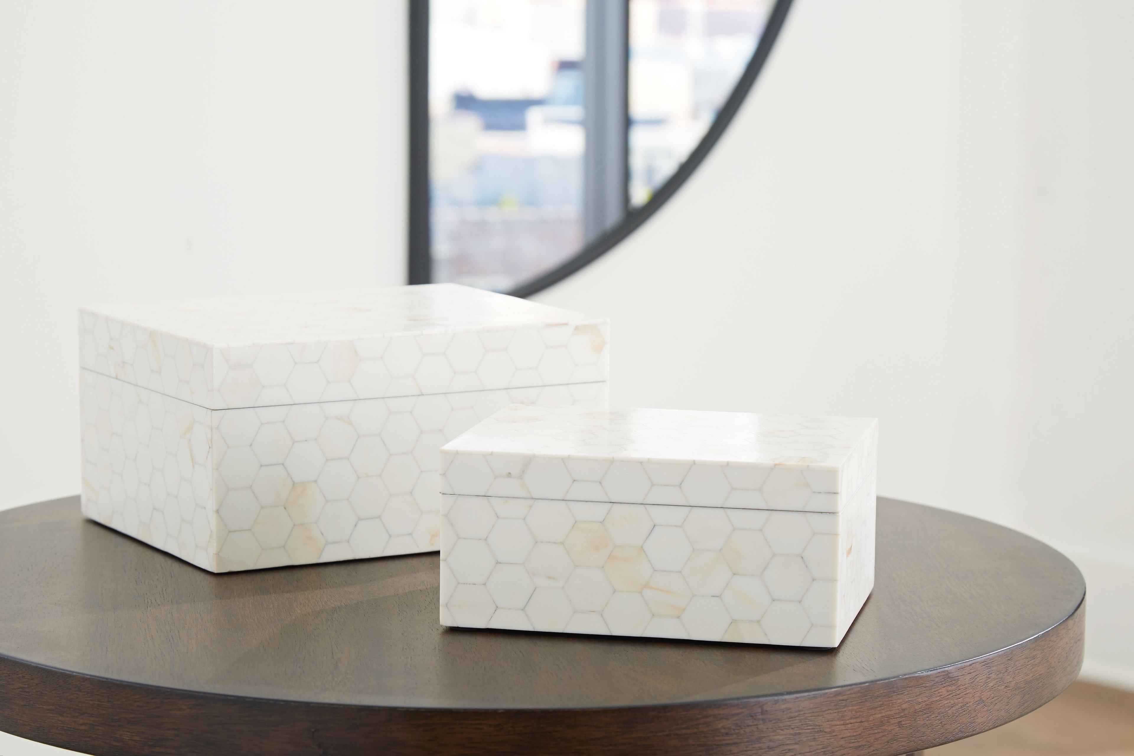 Aldenburg - Box Set (Set of 2) - Cream - Stylish Home Furniture