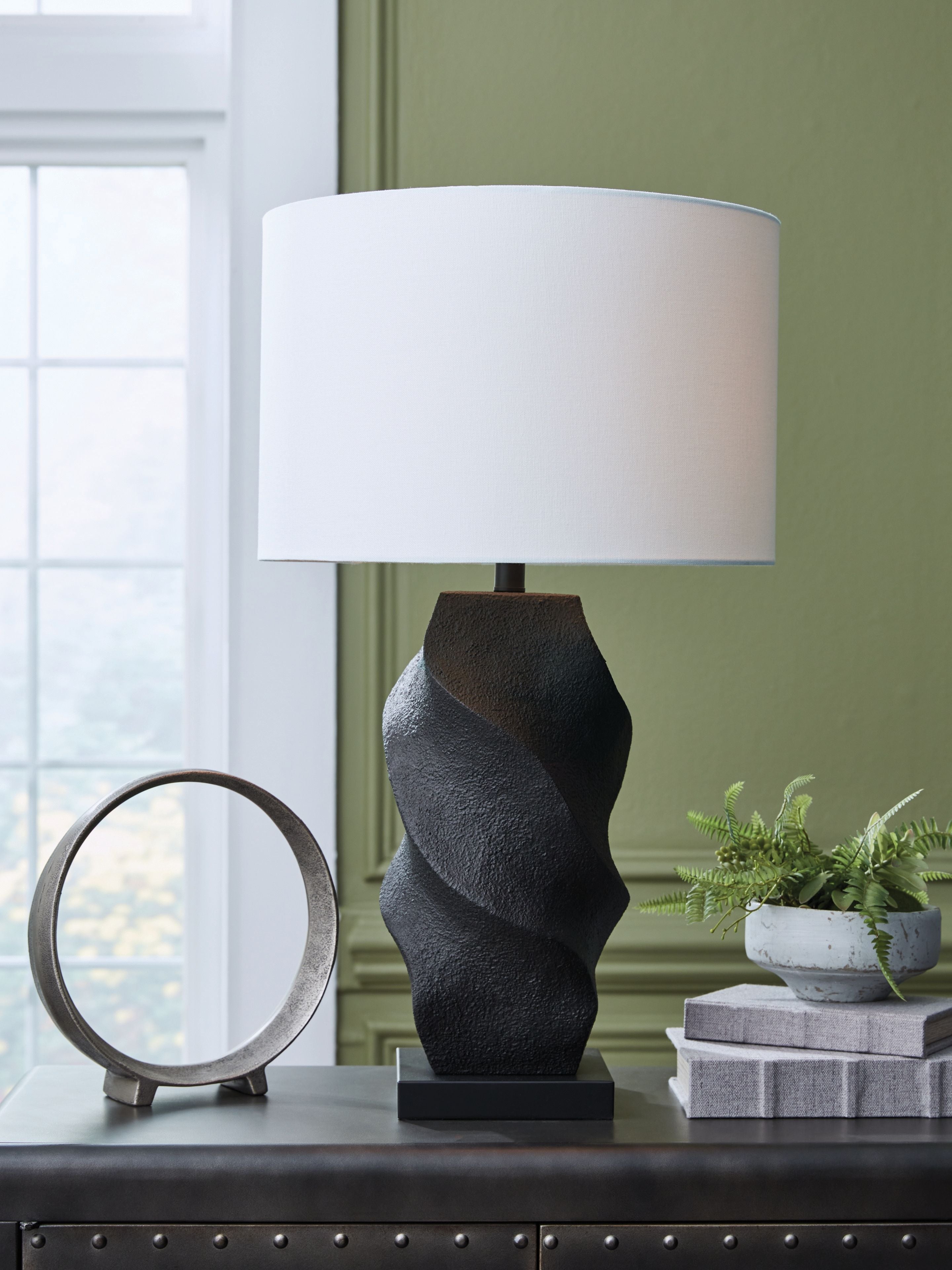 Amillion - Poly Table Lamp - Black - Stylish Home Furniture