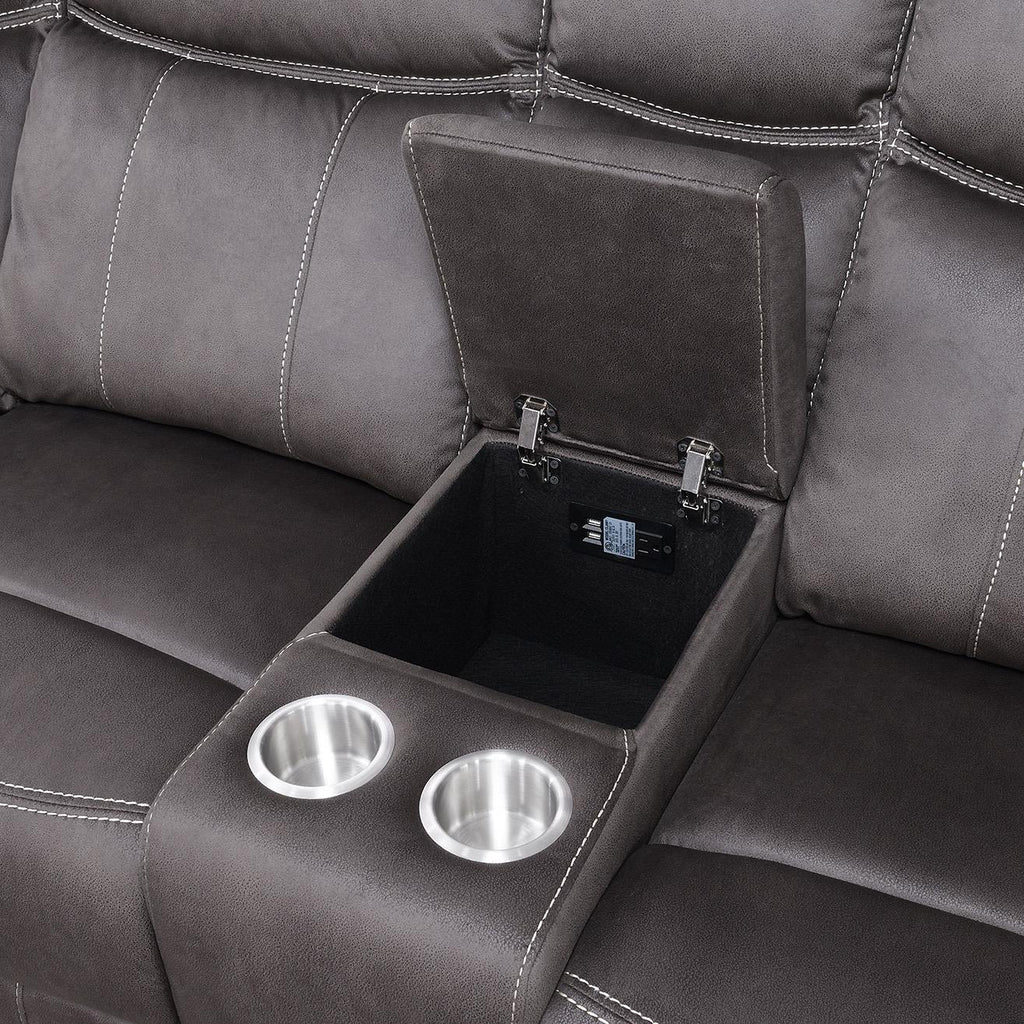 U90 - 3 Piece Reclining Sectional - Brown - Stylish Home Furniture