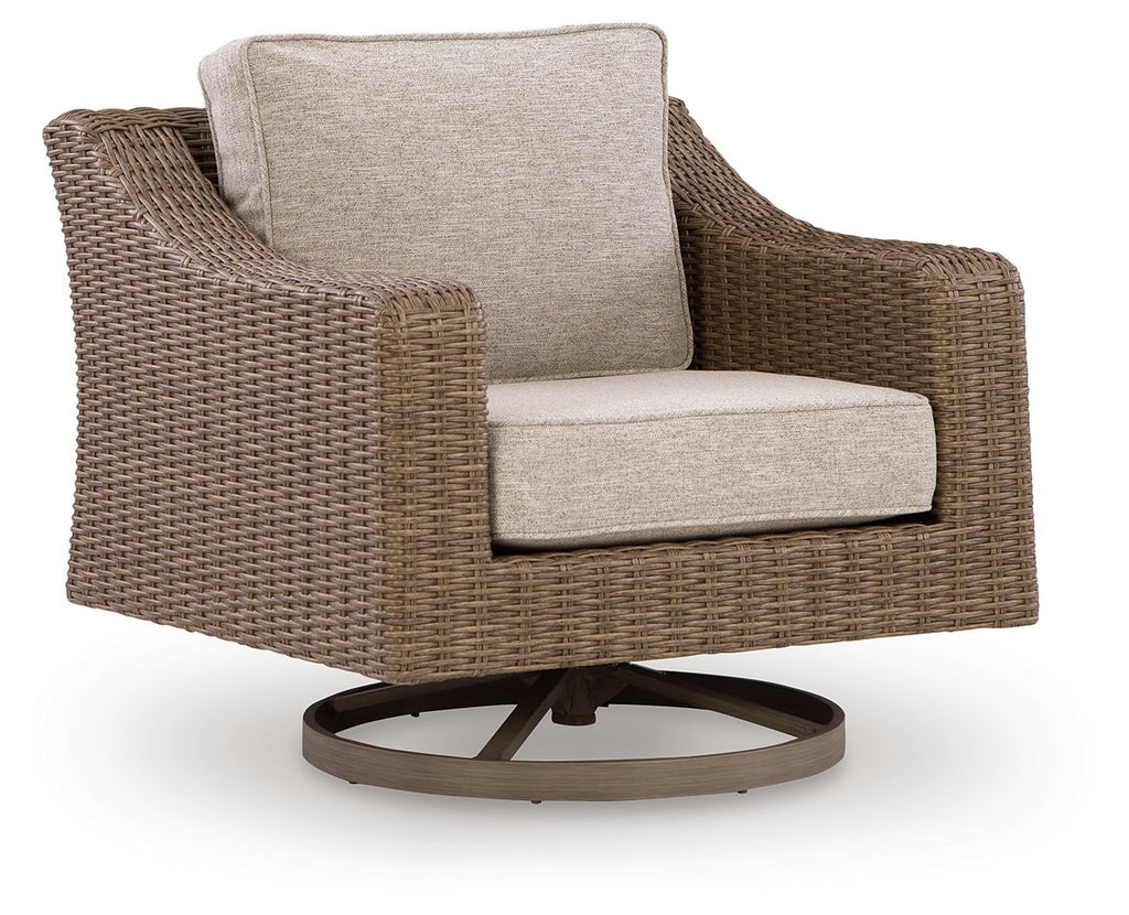 Laguna Heights - Swivel Lounge With Cushion - Beige - Stylish Home Furniture
